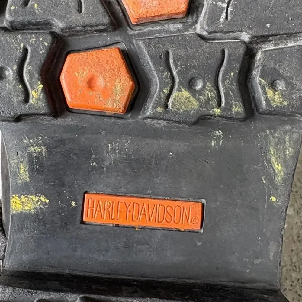 Vintage Harley Davidson, biker boots